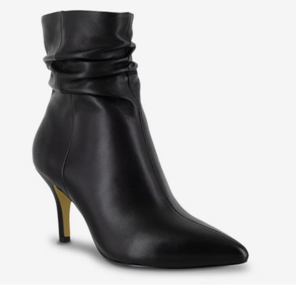 Bella Vita Danielle Women's Size 8 W Black Leather Heel Ankle Booties
